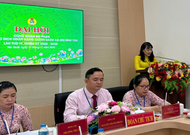 Đại hội công đoàn bộ phận ngân hàng chính sách xã hội bình tân lần thứ IV, nhiệm kỳ 2023–2028